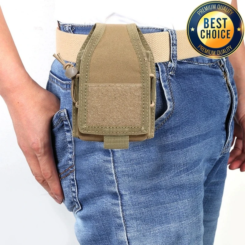 Outdoor Molle Walkie Talkie Holder Bag 1000D Nylon Tactical Hunting Climbing Waist Belt Phone Bags Intercom Storage Pouch