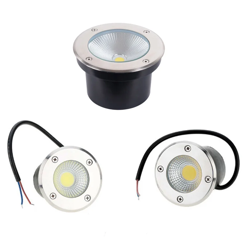 Waterproof led light garden underground 3W 5W 10W 15W IP68 Outdoor Buried Garden Path Spot Recessed Inground Lighting 220V DC12V