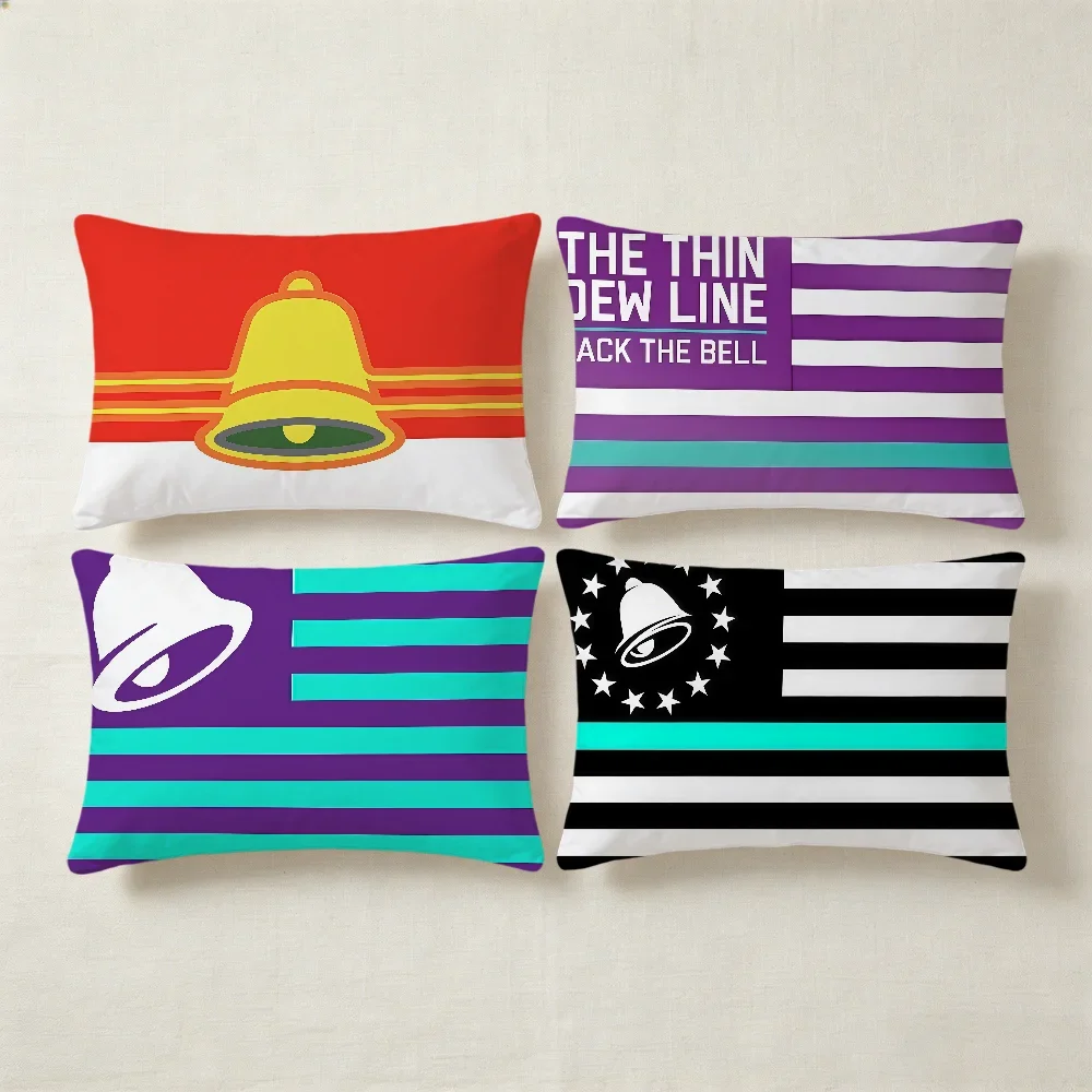 T-taco Logo Luxury Bell Cushion Cover Hit Product Home Sofa Living Room Double-Sided Soft Decorative Pillow Cover