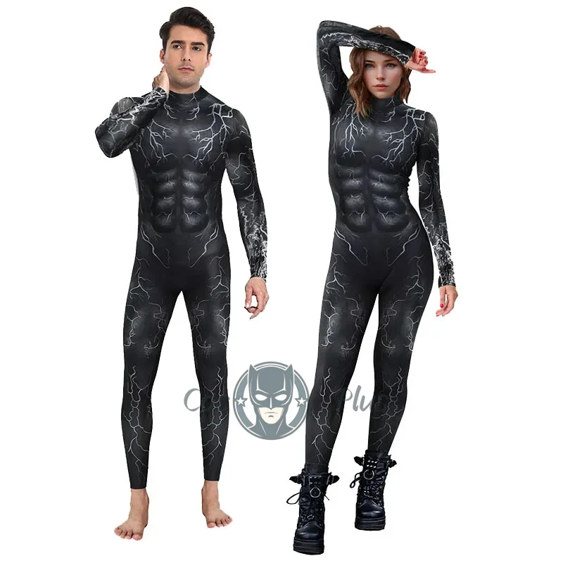 بدلة فينوم ضد الرجل العنكبوت التأثيرية للهالوين فينوم 3 بدلة تنكرية للرجال والنساء أزياء حفلات توم هاردي للجنسين بدلة زنتي