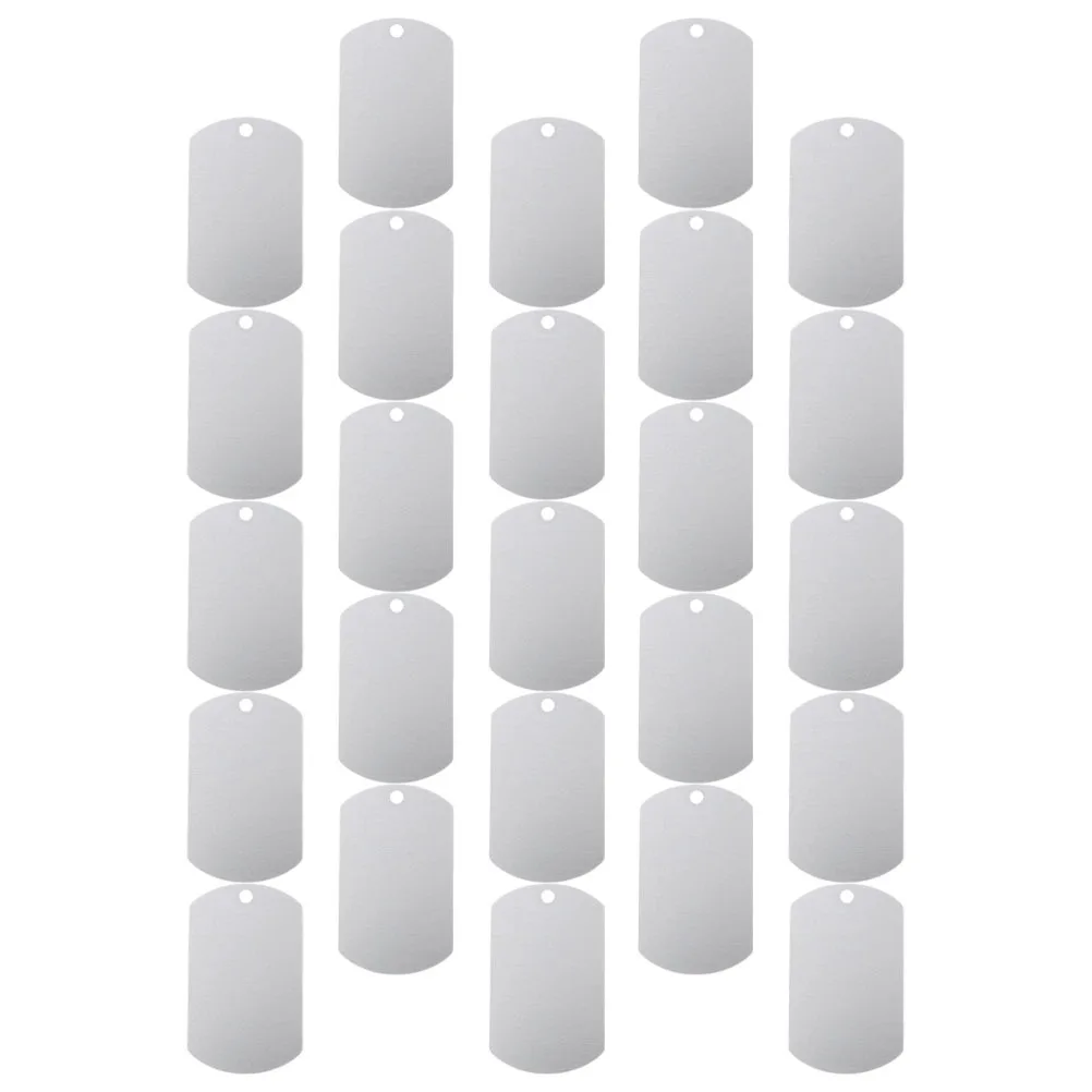 

25Pcs Aluminum Pet Id Tag Customizable Dog Name Tag for Engraving Info Anti-Lost Pet Tags for Dogs Puppies Cattle Ear Tags