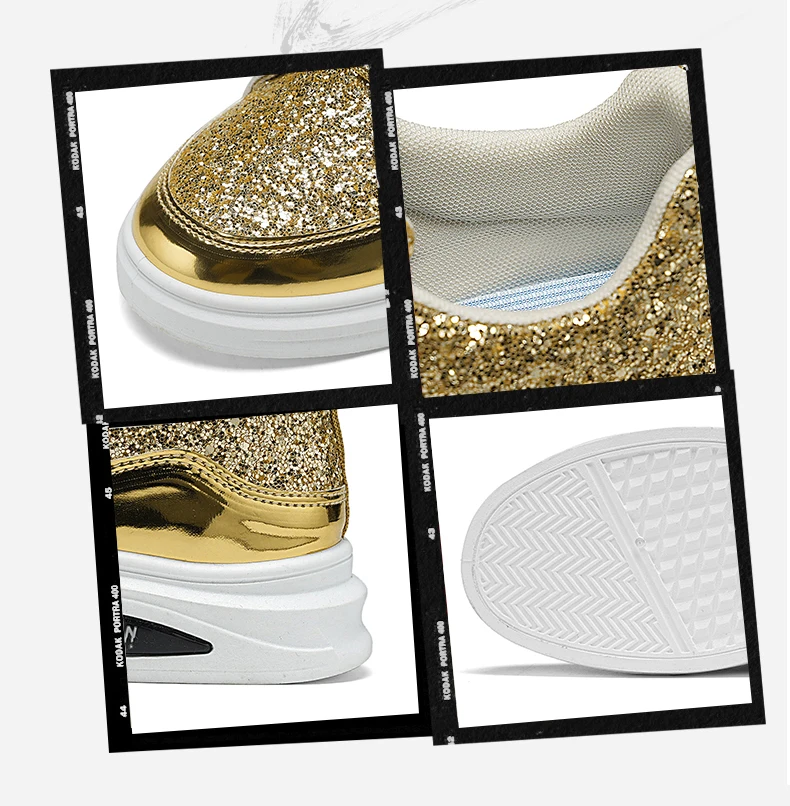 Neue Frühlings- und Herbst-Herrenschuhe mit Pailletten, Modische Britische Freizeitschuhe, Trendige Schuhe, Vielseitige Niedrige Sportsneaker – Detail 6