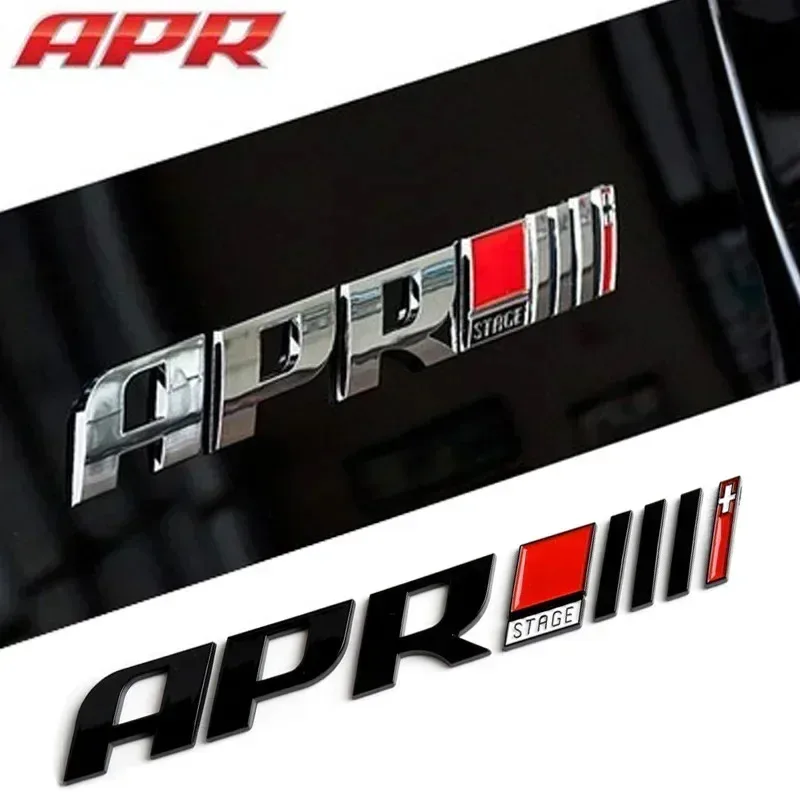 

3D ABS APR Stage III 3+ Letters Logo Car Rear Trunk Boot Badge Emblem Sticker For VW GOLF Audi R8 RS A3 A4 Q5 A6 A8 Q7 Q5