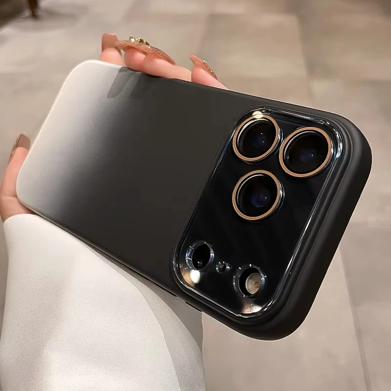 

Cute Candy Color Gradient Soft Case for Iphone 17 16 15 14 Pro Max 13 12 Air Plus Liquid Silicone Shockproof Back Cover Kawaii