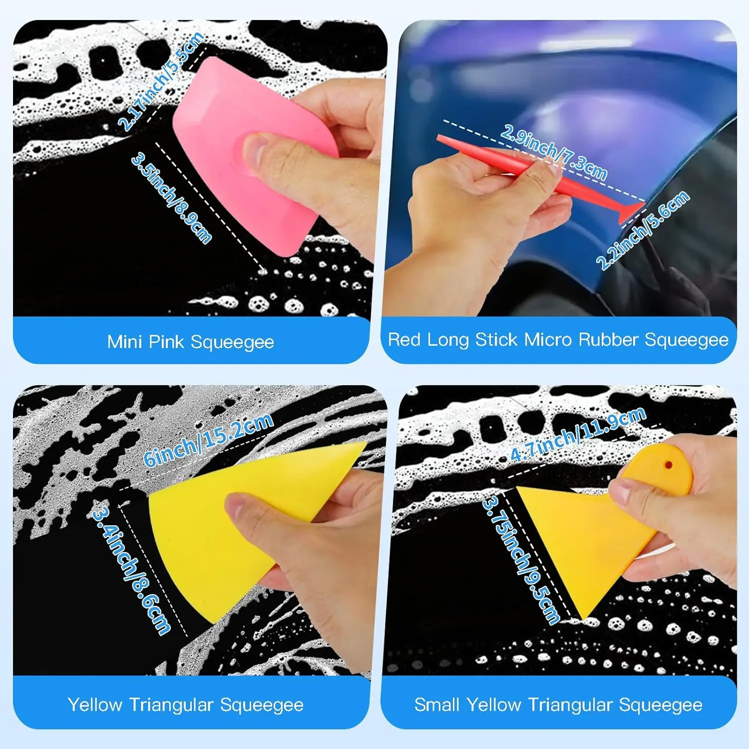 Professional Vinyl Wrapping Tools Felt Squeegee Wrap Stick Utility Knife Scraper for Car Window Tint Film Application - view 6