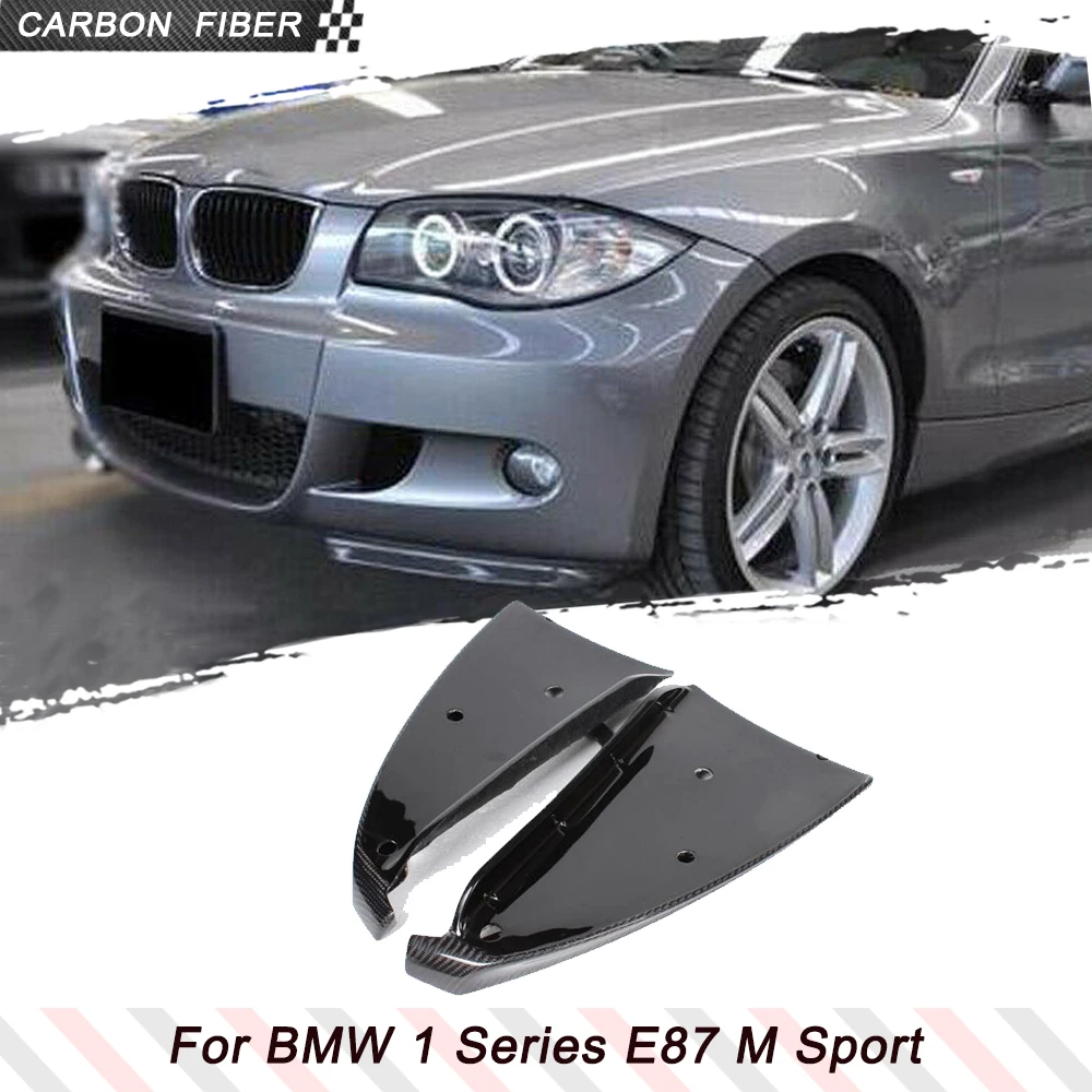 

Carbon Fiber Car Front Bumper Lip Splitters Aprons Flaps For BMW 1 Series E87 M Sport Bumper 2007-2011 Car Racing Front Spoiler