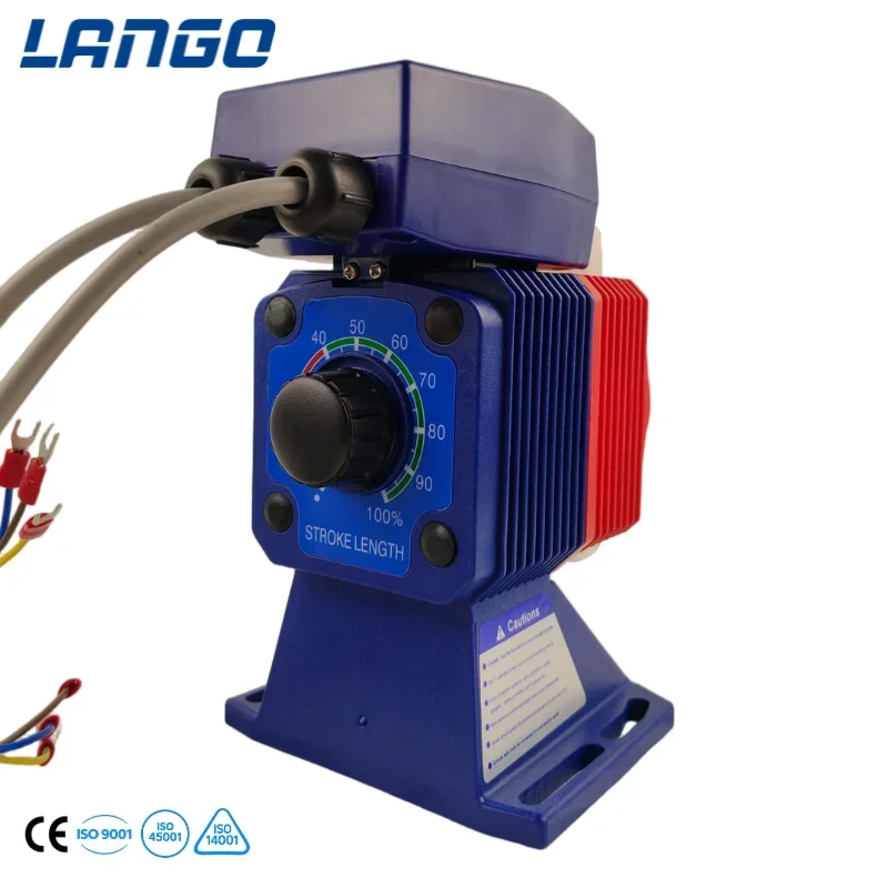LANGO EN-C15DF Electromagnetic Diaphragm Metering Pump PTFE+EPDM Sealing Chemical Dosing Pump for Strong Acid/Concentrated Acid