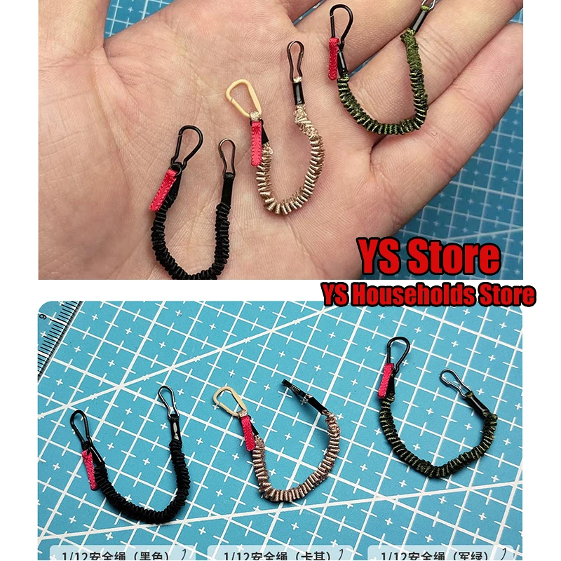 

Black Khaki Army Green 1/12 Scale Man Soldier Mini Mountaining Safety Rope Toys Accessory For 6" Action Figure Scene Ornament