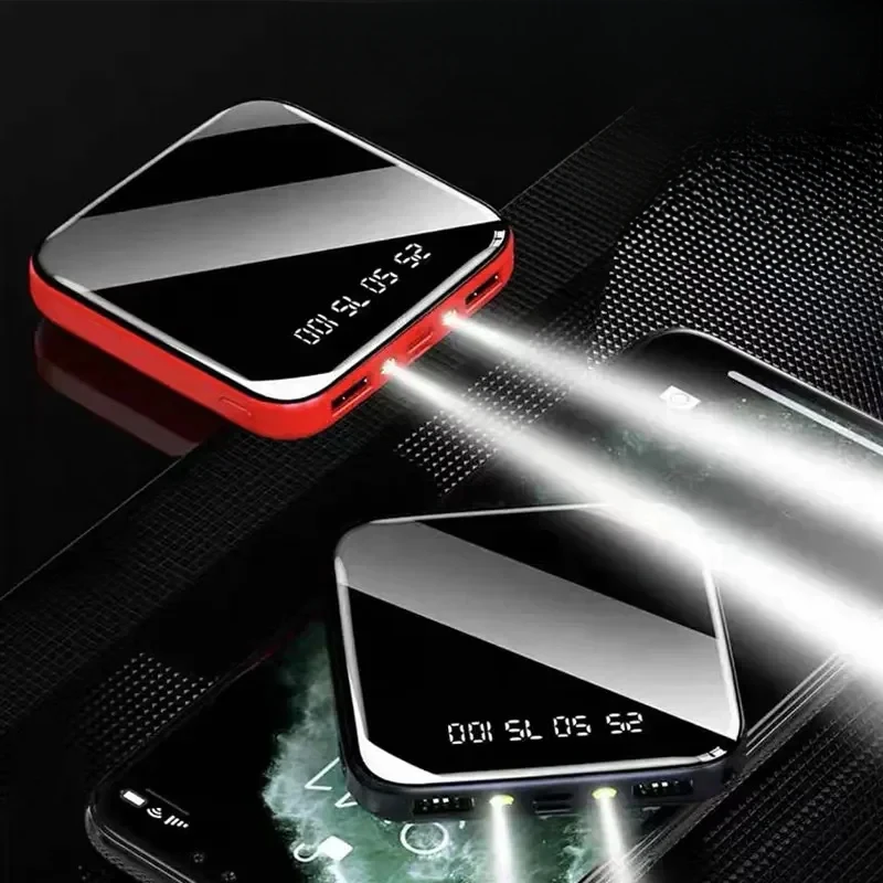For Xiaomi iPhone Samsung Powerbank Digital Display Mini Power Bank 20000mAh Portable Super Fast Charger External Battery Pack