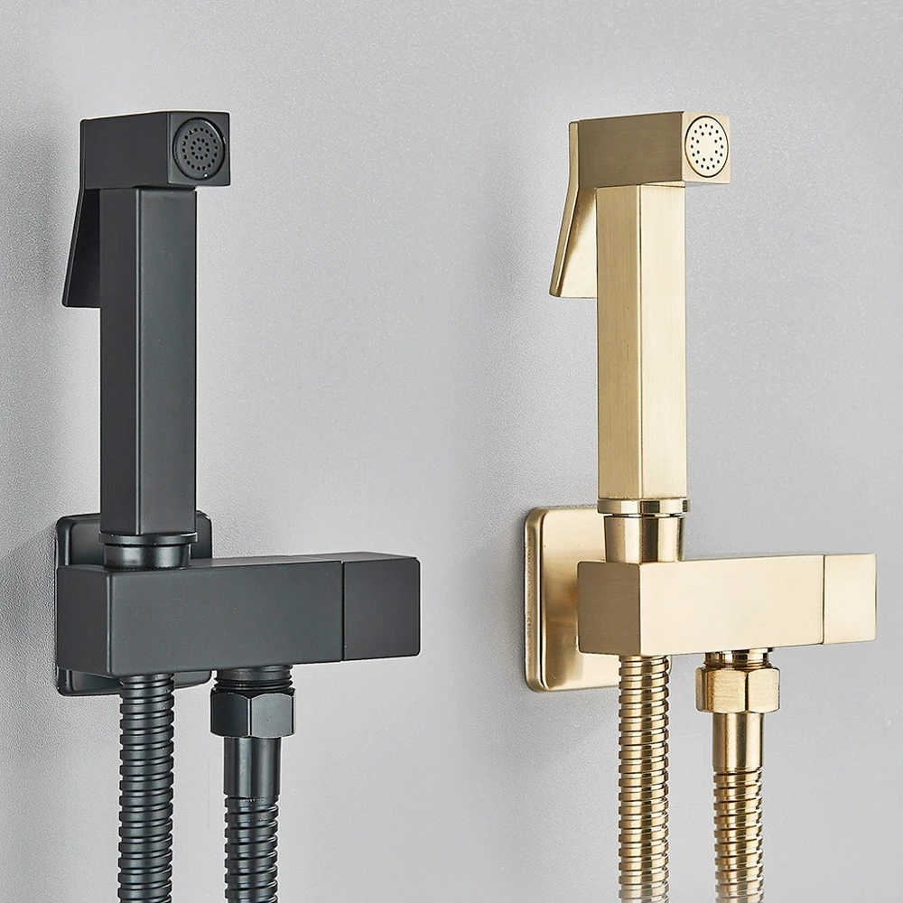 

Черный смеситель для биде, ванная комната, одиночная холодная вода, туалет, биде, распылитель, пистолет для туалета, настенное крепление из нержавеющей стали, очиститель для душа для женщин