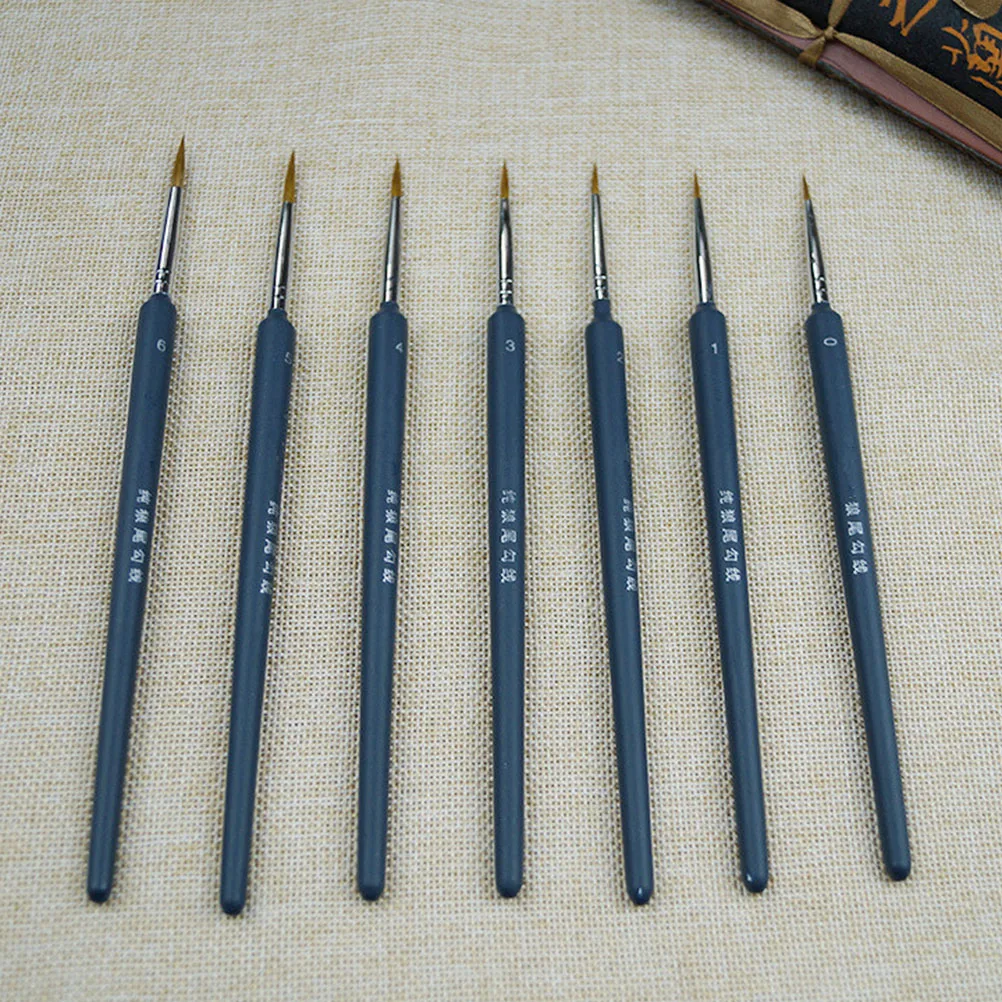 10Pcs Hochwertige Holz Detail Pinsel Ergonomische Griff Feine Kits Zeichnung Liefert Liner Pinsel Ölgemälde Werkzeuge