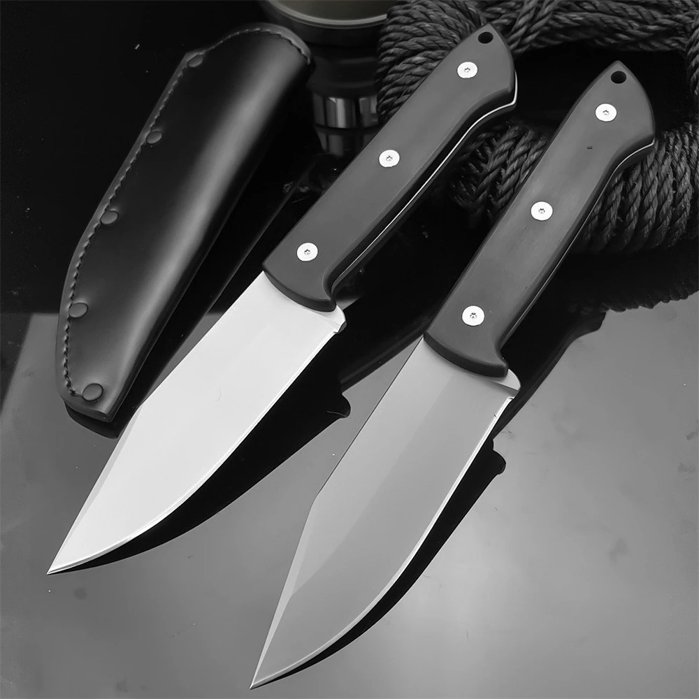 

FB45GP Fixed Blade Pocket Knife - Portable Straight Edge, Nylon Fiber Handle with Sheath Tactical EDC Outdoor Camping Multitool