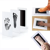 1/2/4Pcs Safe Non-toxic Baby Footprints Handprint No Touch Skin Inkless Ink Pads Kits for Newborn Pet Dog Footprint Souvenir 4