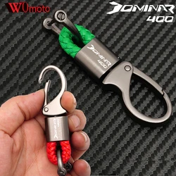 New For Bajaj Dominar 400 Touring 200 250 Pulsar Dominar400 Accessories Motorcycle Metal Braided Rope Keyring Key Chain Keychain