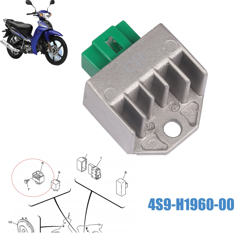 Motorcycle Accessories Rectifier Regulator Assy for YAMAHA Crypton R T110 C8 T110C LYM110-2 4S9-H1960-00