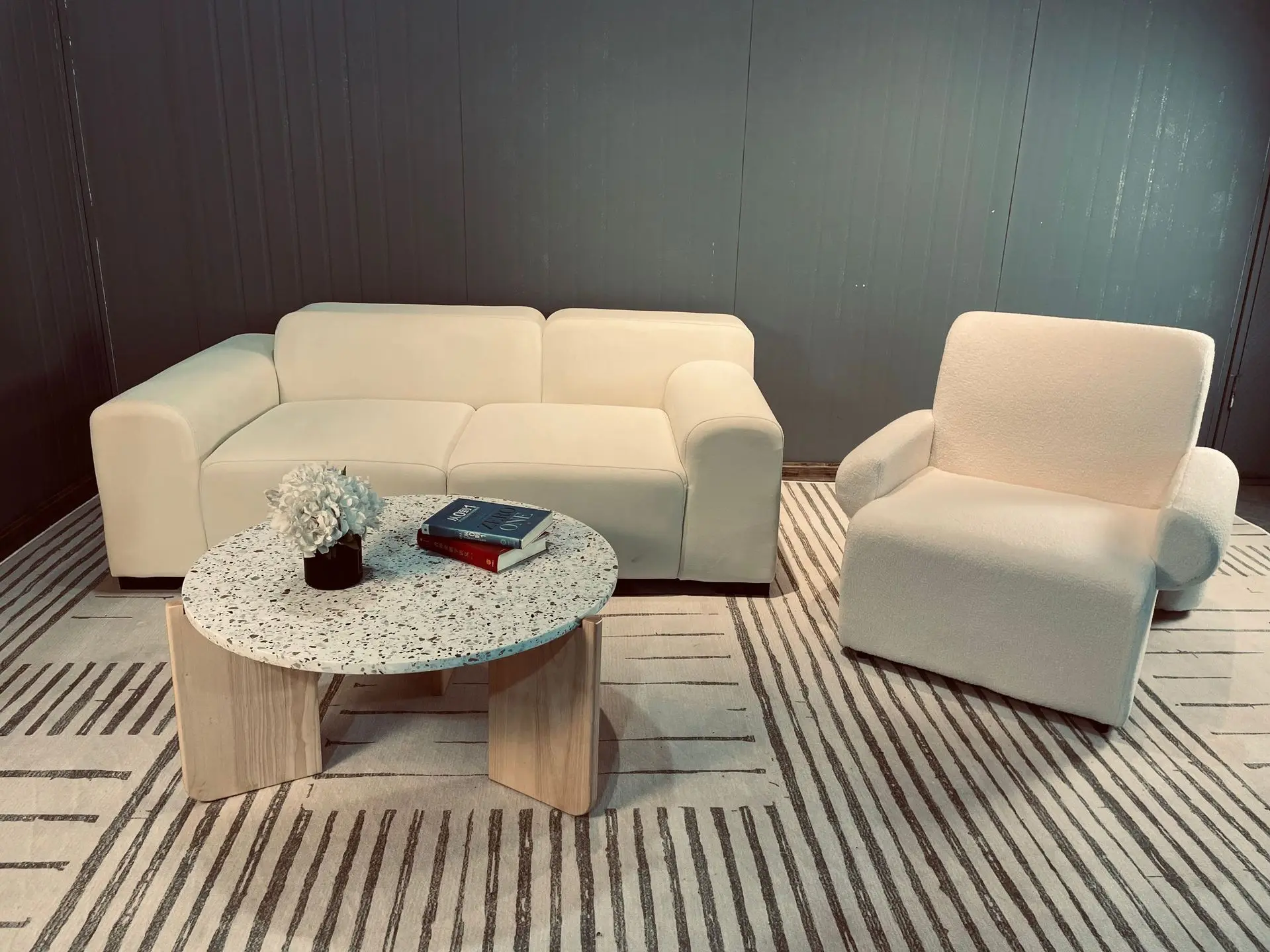 أريكة من القماش الشمالي شقة صغيرة بسيطة حديثة B & B Xiaohongshu غرفة المعيشة استوديو وحدة إبداعية المشاهير على الإنترنت