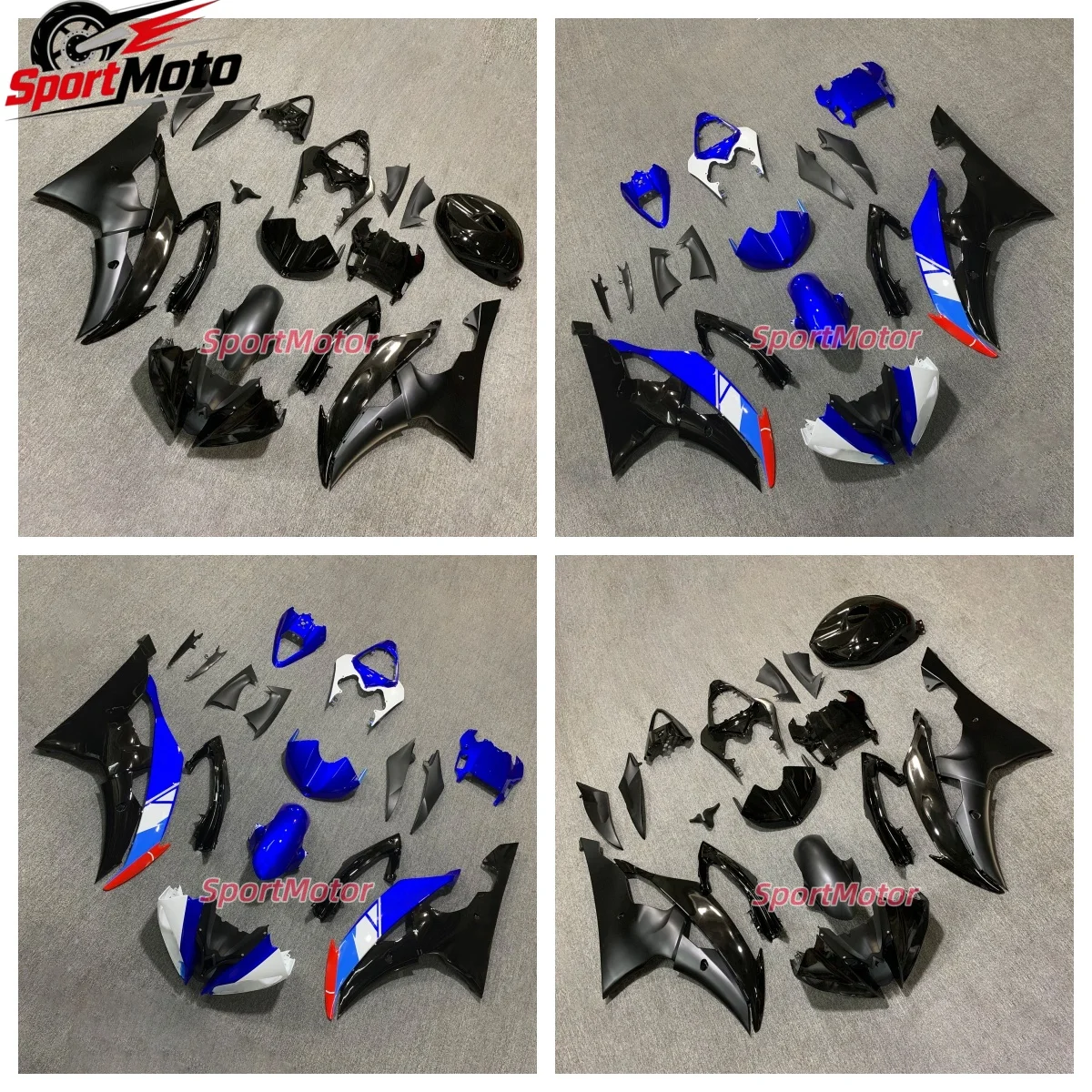 Fairing Kit Fit For Yamaha YZFR6 2008-2016 Front Fender Upper Mid Rear Panel Tail Inner Wings Cowl Belly Pan Under Tank Cover