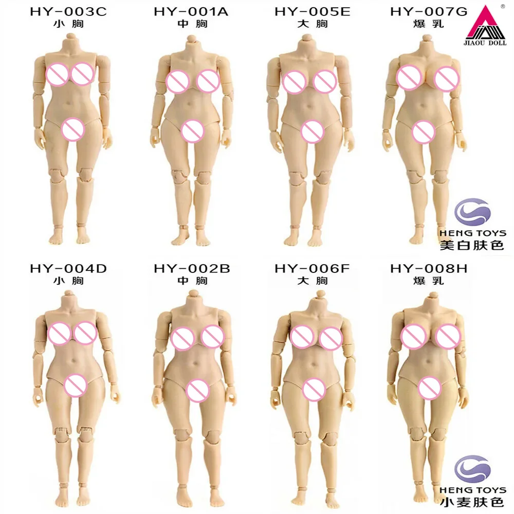 

HENG TOYS 1/12 Scale Half-covered Joint Female Figure Body Big Breast Suntan pale Skin 6 Inch Action Figure Body