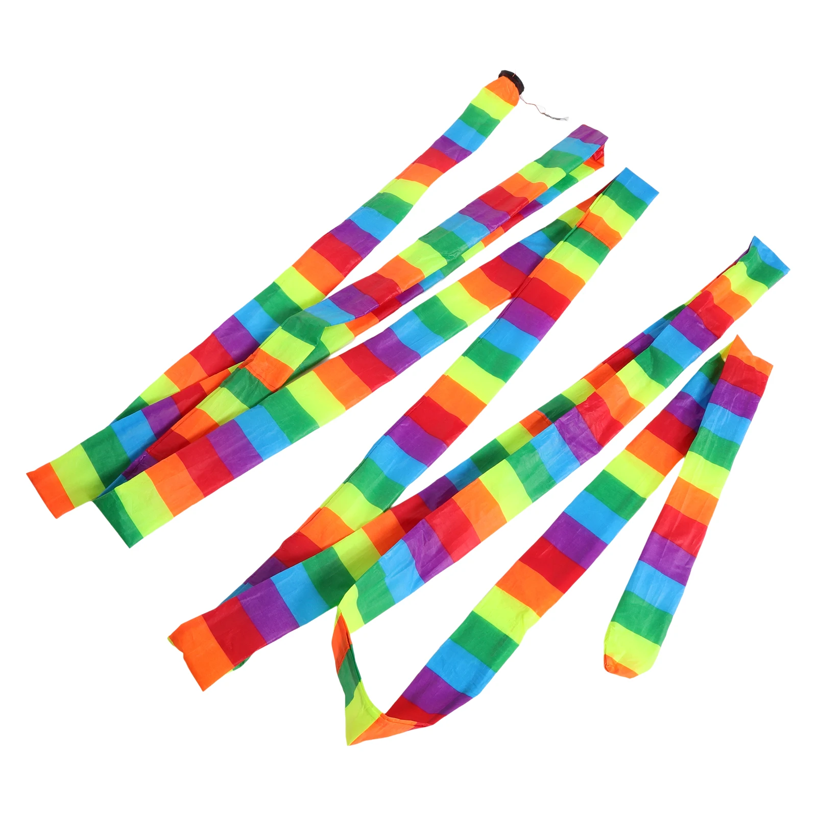 Cola de cometa de arcoíris, colas decorativas de tela colorida para hacer cometas, accesorios tridimensionales de vuelo largo, estabilidad