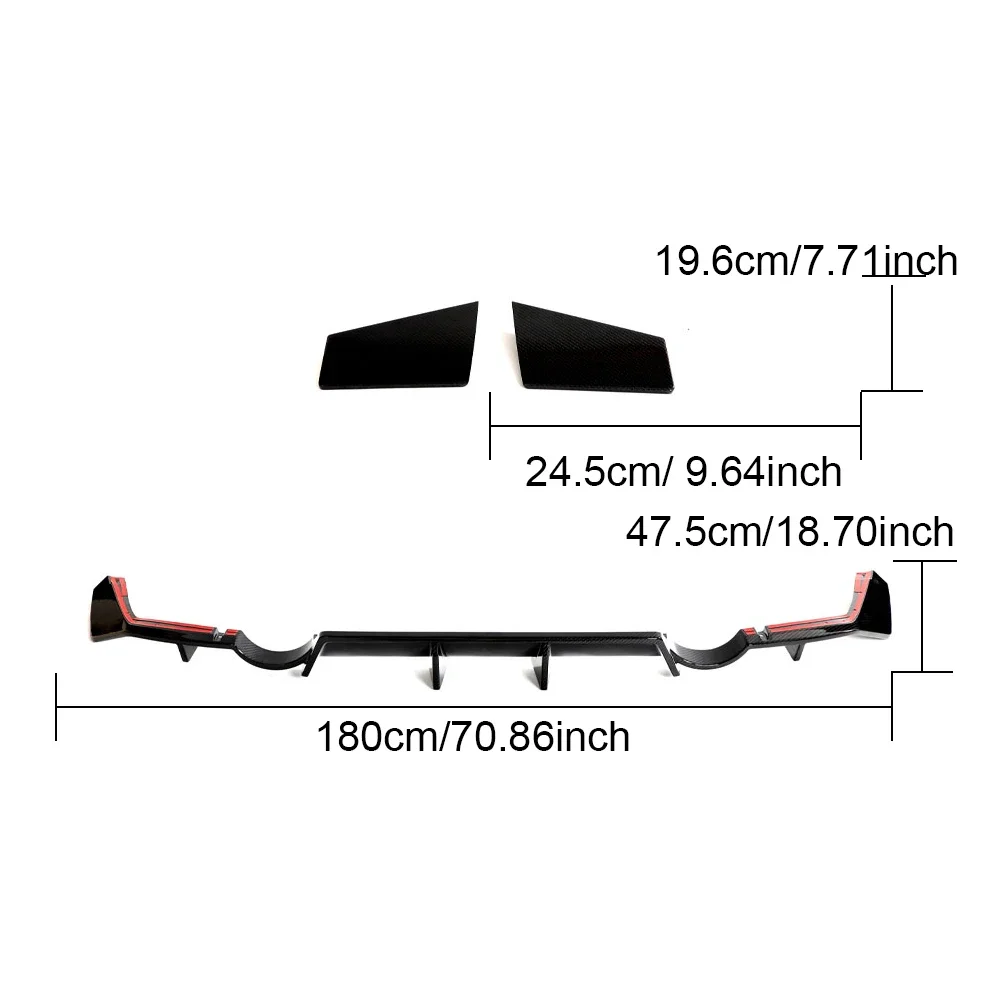Pre-preg Dry Carbon Fiber Rear Bumper Diffuser For Nissan 400Z