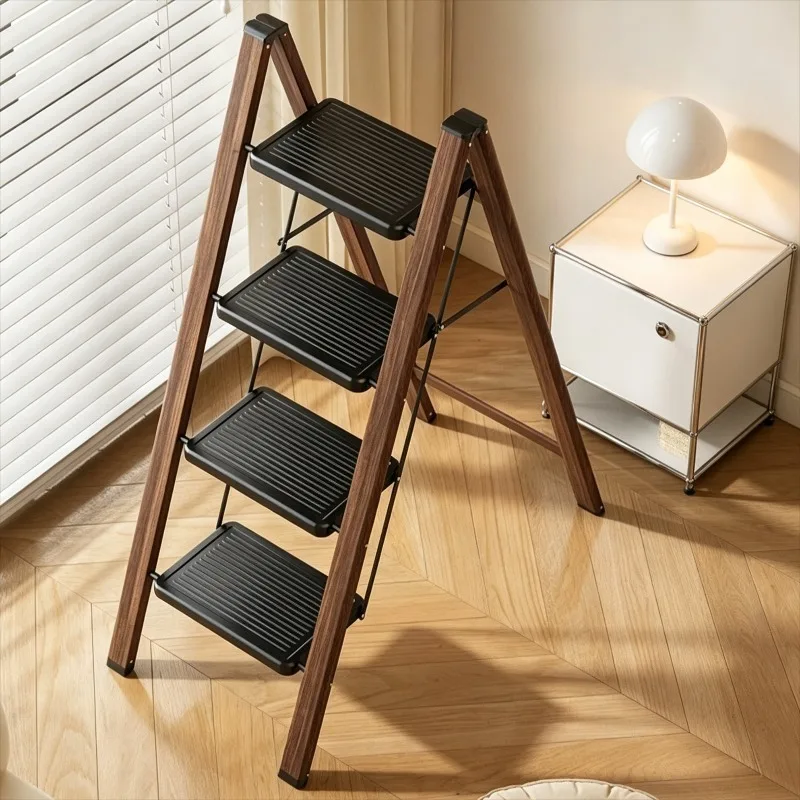 Portable Folding Ladder Household Foldings Ladders Space Saving Lightweight Stairs Luxury Furniture Herringbone Step Ladders