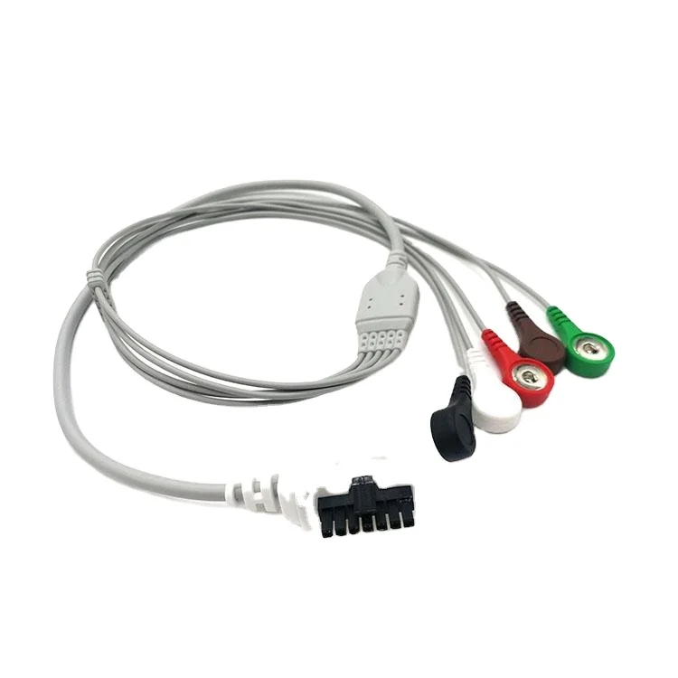 DR-180/200/300 Compatible 5-Lead Patient Holter Cables 3/5/7 Leads Medical Consumables