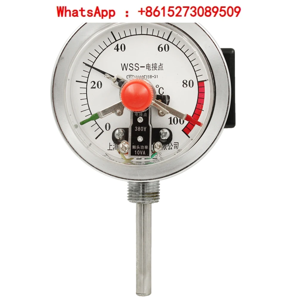 

contact bimetallic thermometer WSSX-411 temperature switch upper and lower limit air conditioning pipeline installation