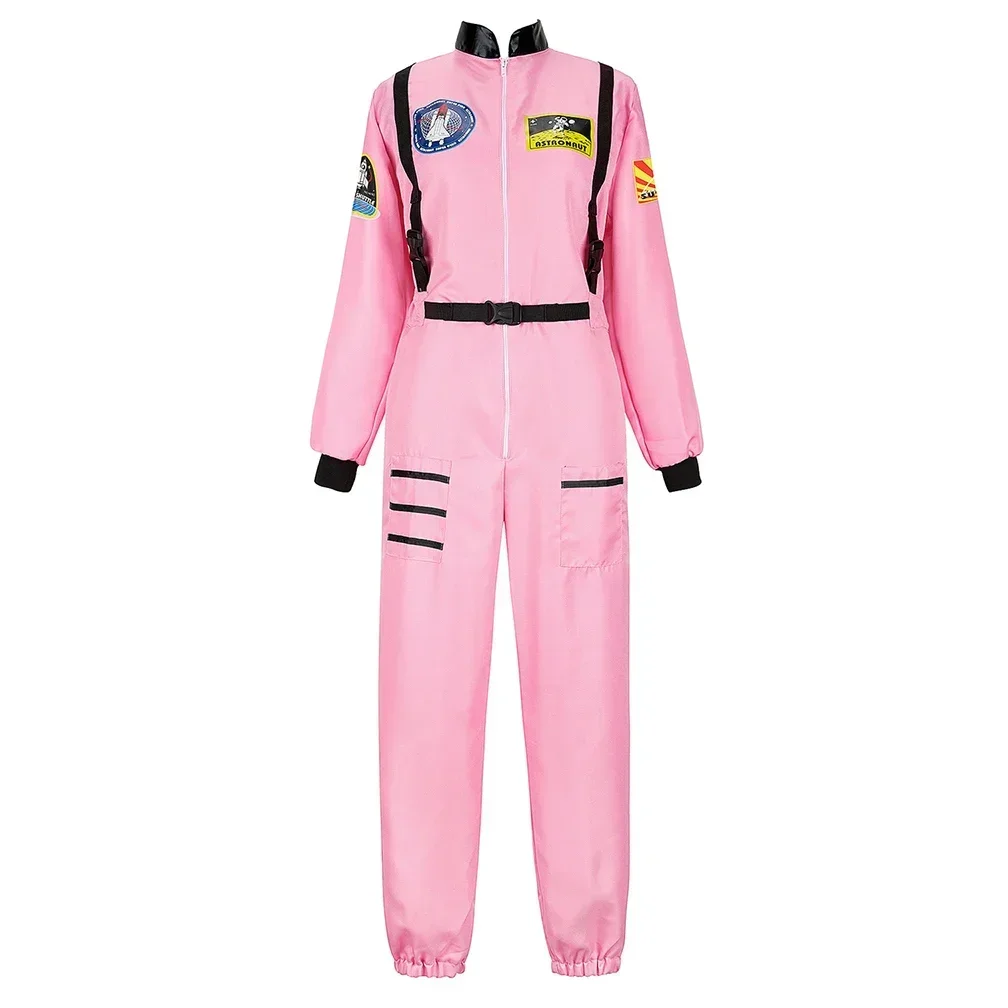 

Women's Astronaut Costume Adult Flight Dress Up Party Coverall Space Cosplay Jumpsuit