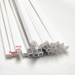 30 pcs 3*3/4*4/5*5/6*6/8*8 abs hollow tube used in model building decoration Length 50 cm DIY model materials