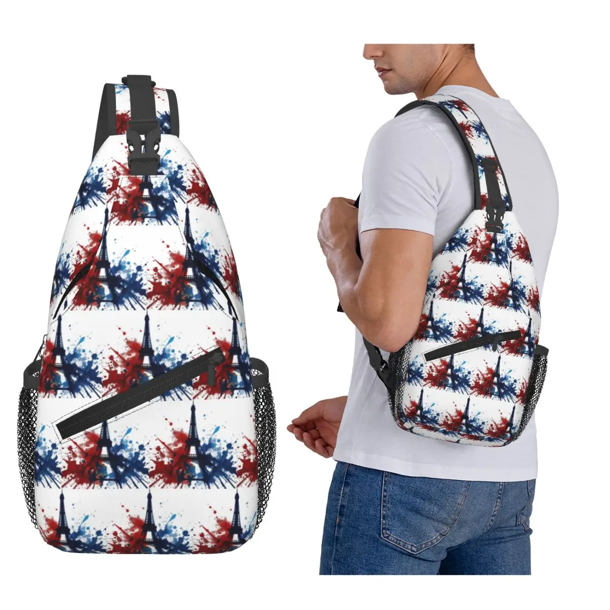 

Париж Эйфелева башня нагрудная сумка мужской слинг рюкзак через плечо нагрудная сумка дорожный походный рюкзак сумка на плечо