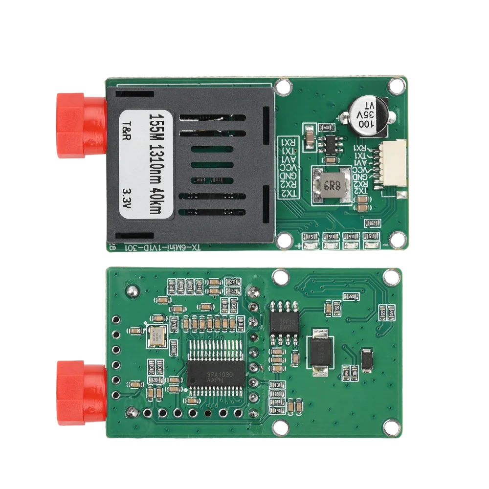 Sky-end/Ground-end TTL Optical Transceiver Module DC 5.5-26V FC TTL to Fibre Module for Drones Drone Optical Transceiver