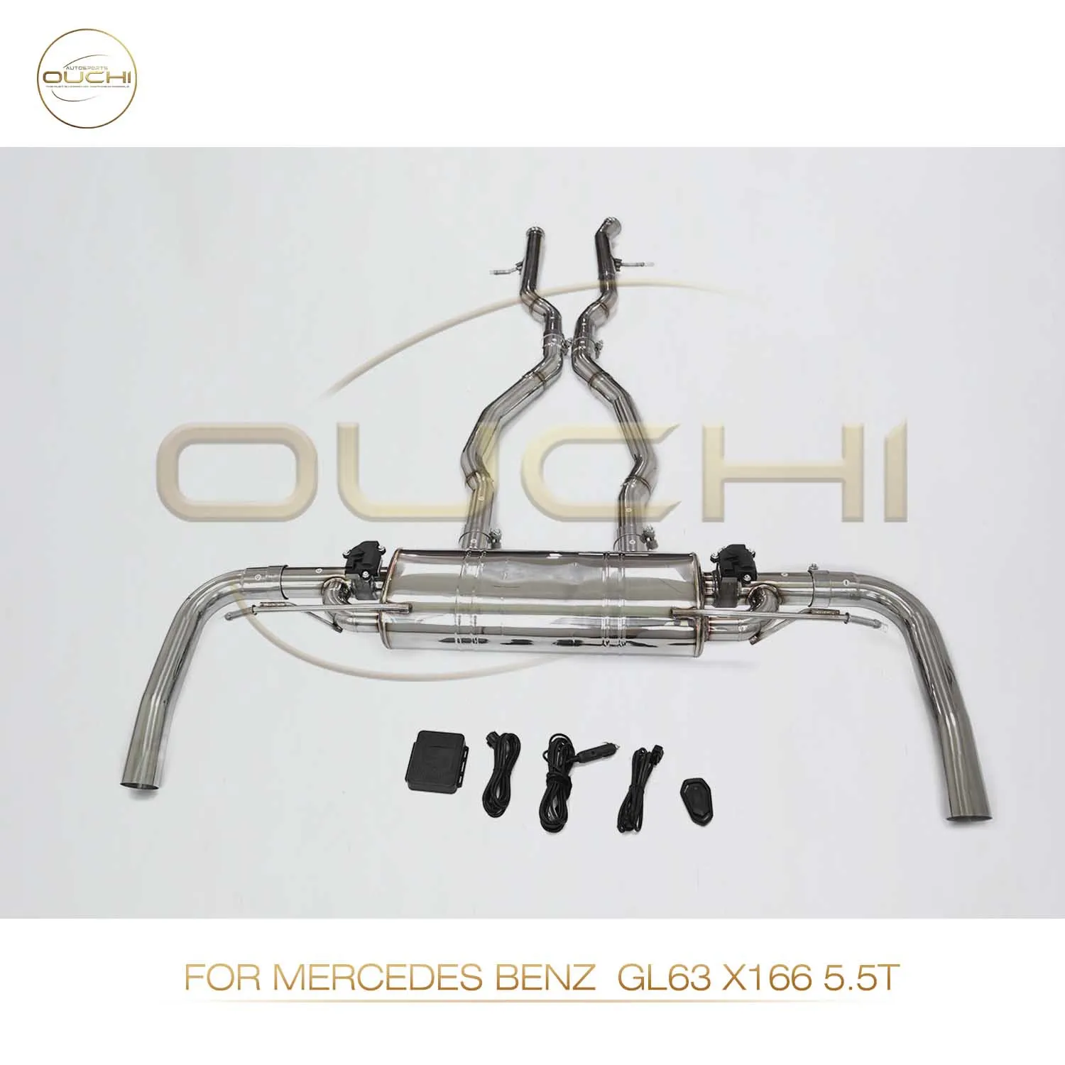 Performance Catback For Mercedes benz GL63 X166 5.5T OUCHI exhaust system With Muffler Valves Stainless Steel