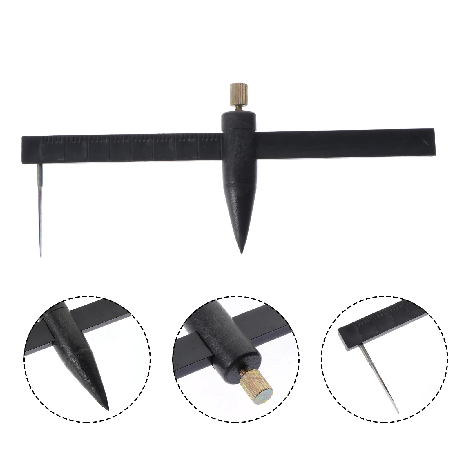 Grawerowanie kół Kompasy Okrągły rysunek Fioletowy gliniany rysunek Ręczny DIY Czarna ceramika