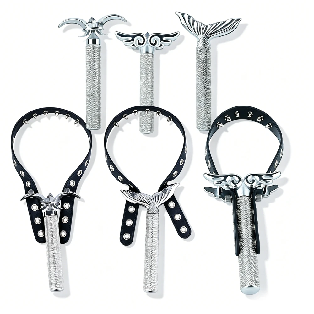 LEZEE Spiked Breast Restraint Device Chest Squeeze Bondage Nipple Clamps With PU Leather Strap BDSM Underwear Slave Sex Toys