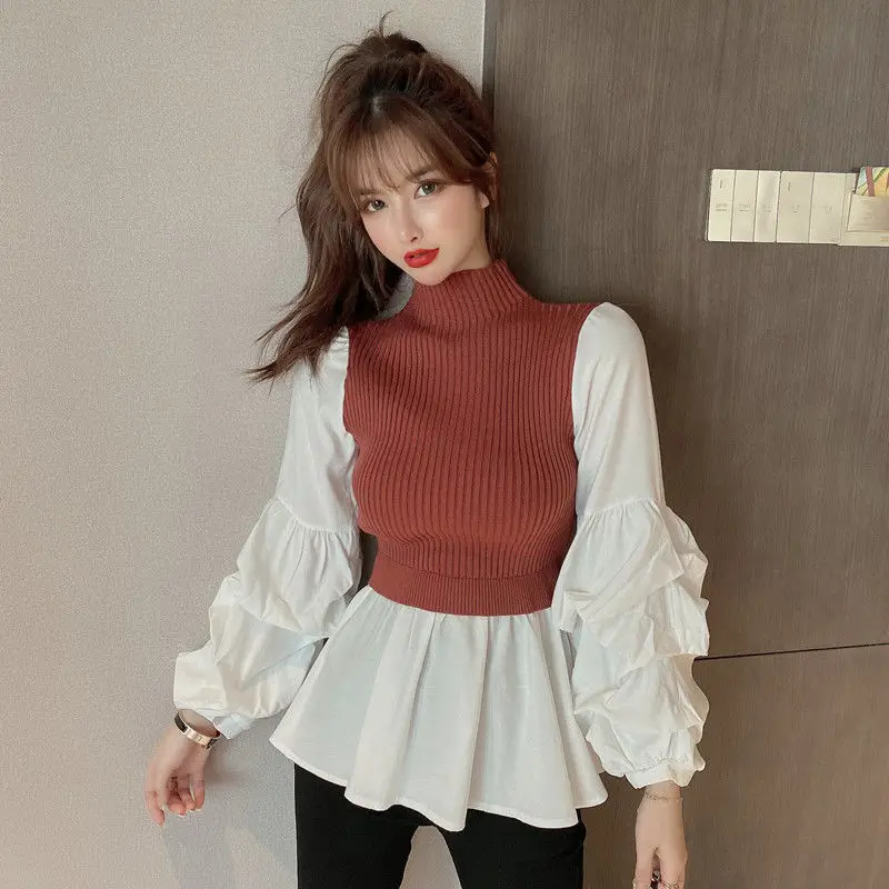 

Spring Woman Casual Long Sleeve Knitted Sweater Pullover Female Style Slim Pull Knitwear Sweaters Jumper Shirts G47