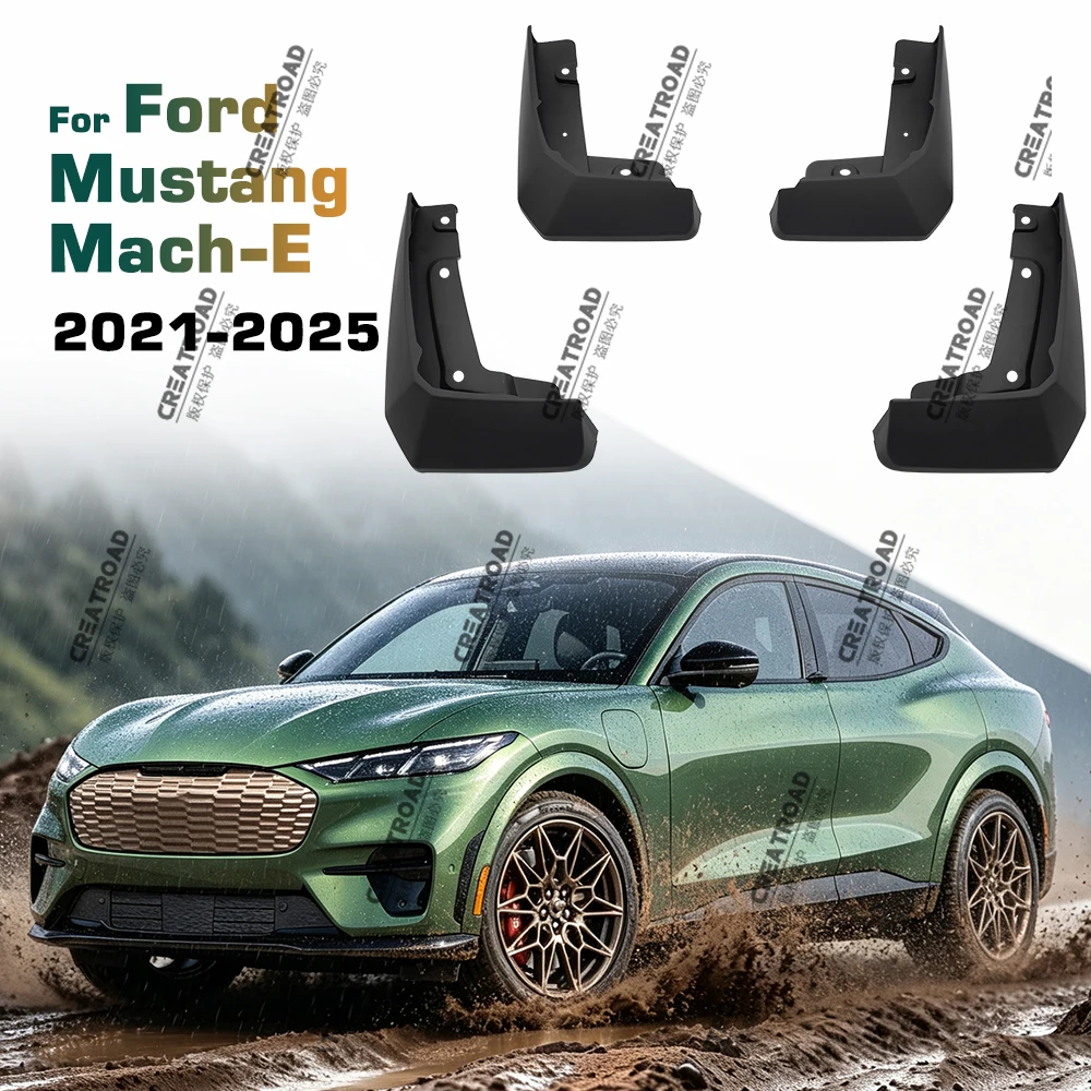 Fender Mudflaps For Ford Mustang Mach-E 2021 2022 2023 2024 2025  Splash Guards Mudguards Mud Flaps car Accessories