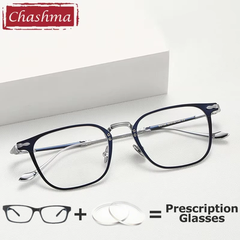 

Chashma Pure Titanium Prescription Glasses Light Frame Plus Prescription Myopia Glasses Luxury Fashion Optical Glasses Frame