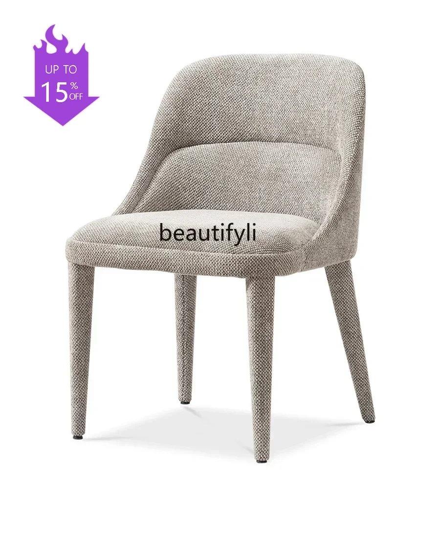 PPP  Italian cloth leather art dining chair backrest stool modern simple home designer dining table and chairs