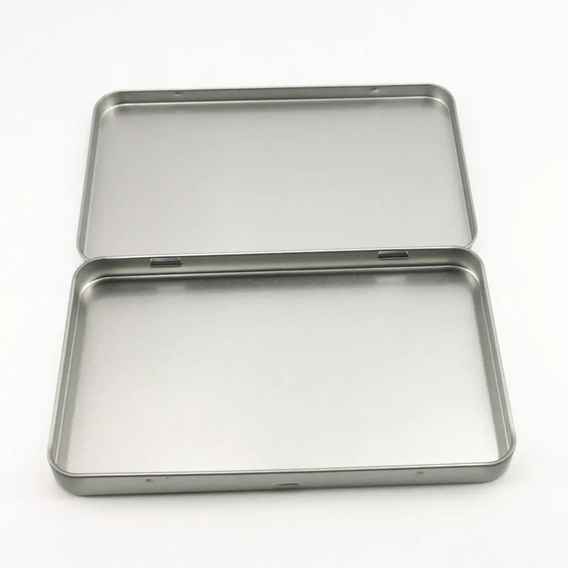 Caja de metal para tarjetas postales de regalo, empaque de lápices de cejas, maquillaje fino, caja de acuarela, lote de 20 piezas