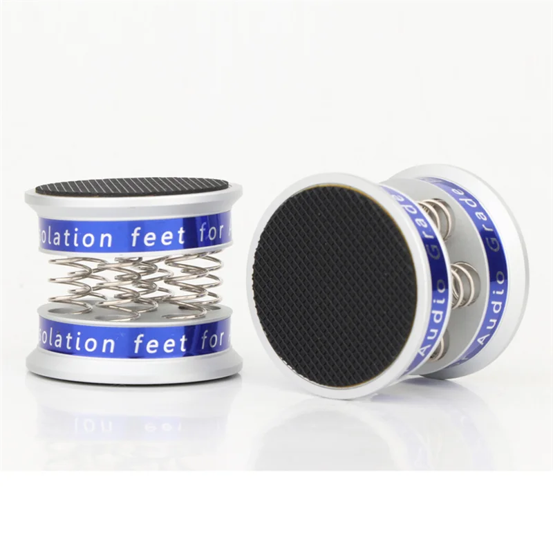 

4Pcs Amplifier Shock Spring Damping Pad HIFI Stand Feet Speaker Audio CD Amplifier Foot Pad Silver Durable