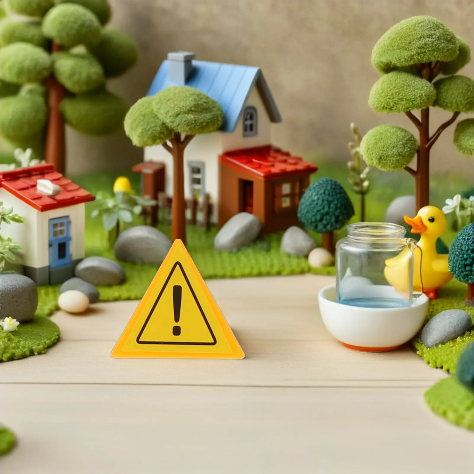 56Pcs Miniature Street Sign Construction Set Realistic Urban Simulation Educational Learning Tool Creative Traffic Scene