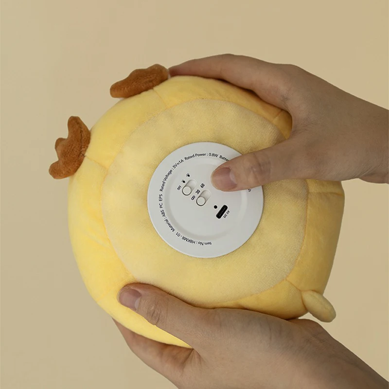 Plüsch-Nachtlicht für Kinderzimmer, flauschiges Stofftier, Baby, schlafendes Plüschtier, wiederaufladbares Nachtlicht