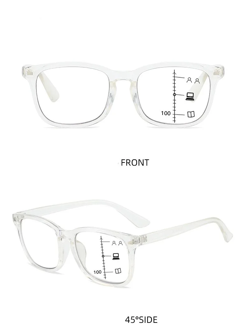 Progressive Multifokale Anti-Blaulicht-Lesebrille mit Fern- und Nahsichtfunktion Brillengestelle für Männer und Frauen – Detail 6