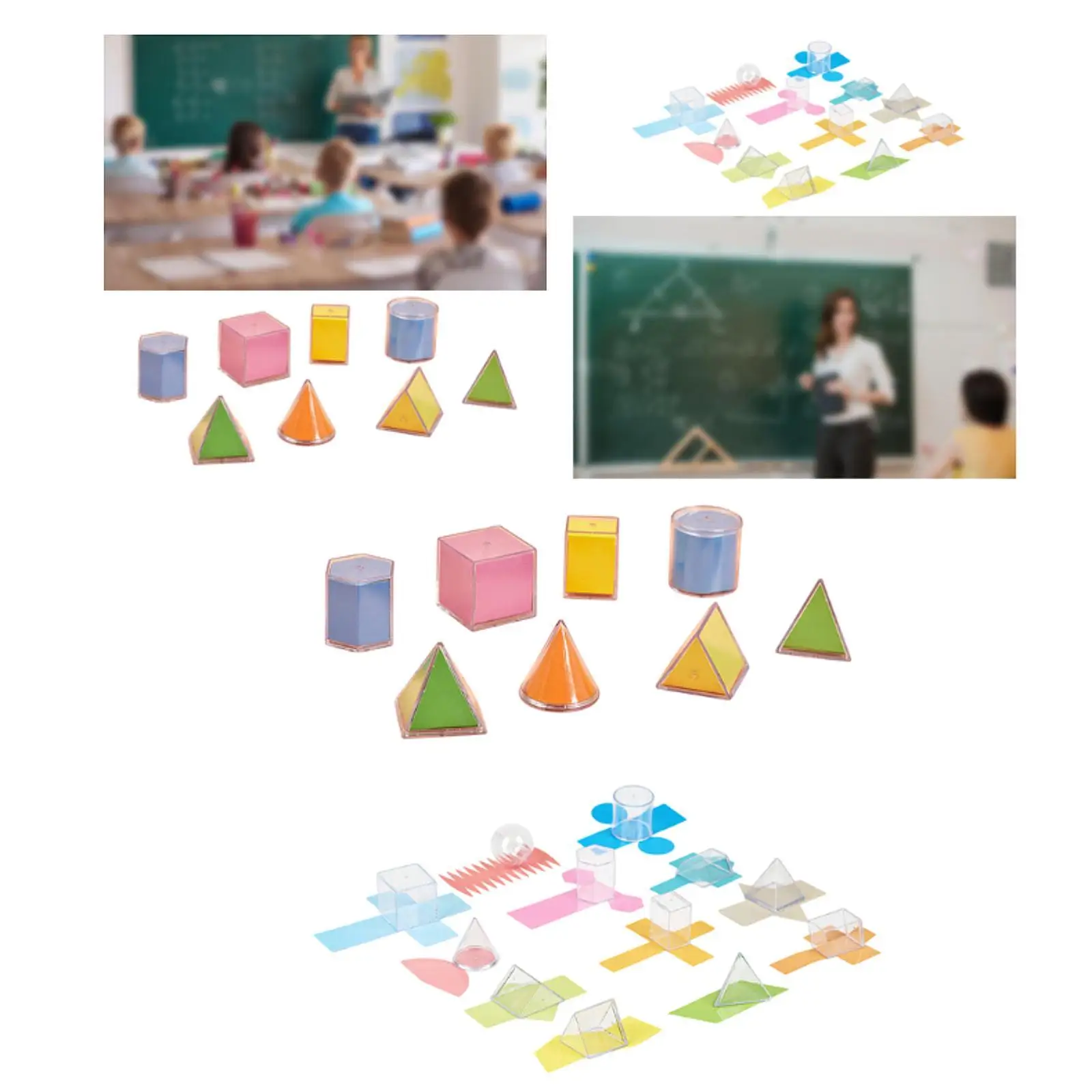 

3D Geometric Solids Surface Area Volume Demonstrator Geometry for Kids Home