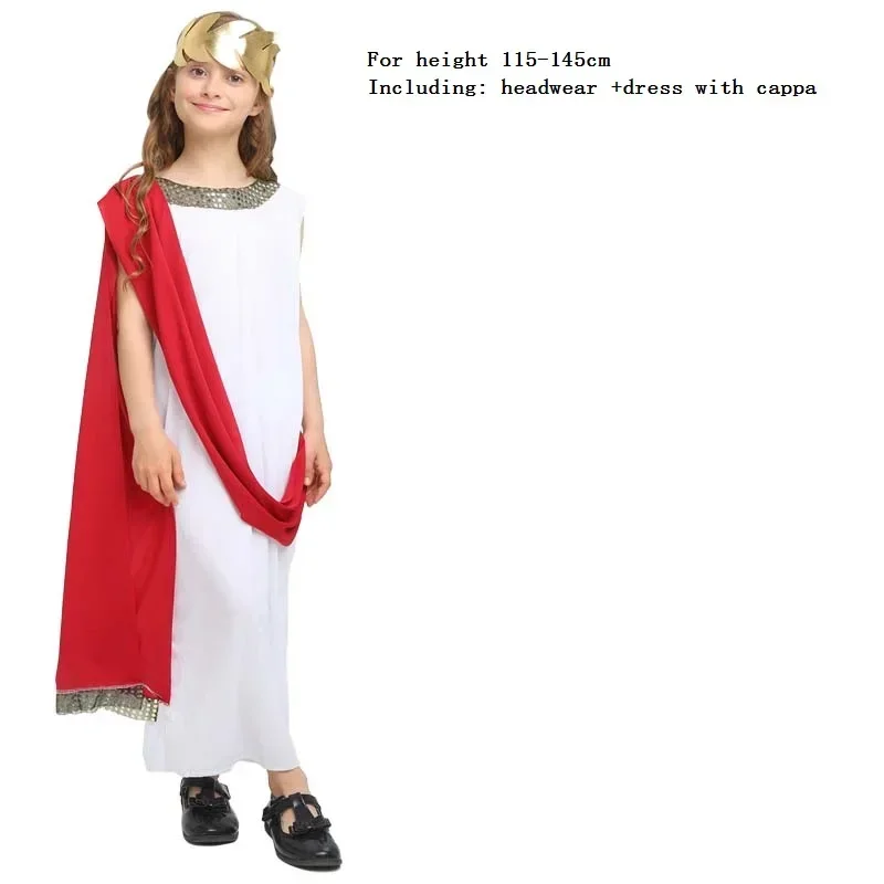 Children Female Women Man Goddess Ancient Rome Costume Greece Cosplay Costumes Carnival Party Supplies Halloween Christmas Purim