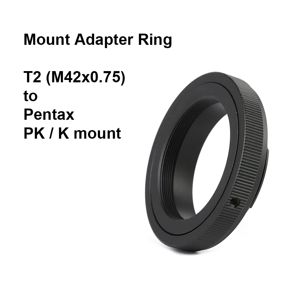 T2-PK for T2 (M42x0.75) mount - Pentax K PK Mount Adapter Ring T2-K T-PK T-K KAF KAF2 for Pentax K1 K3 K5 K50 etc. for Telescope