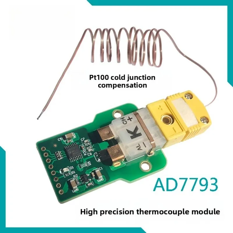 

AD7793 High Precision K Thermocouple Temperature Measurement Acquisition Module PT100 Cold Junction Compensation