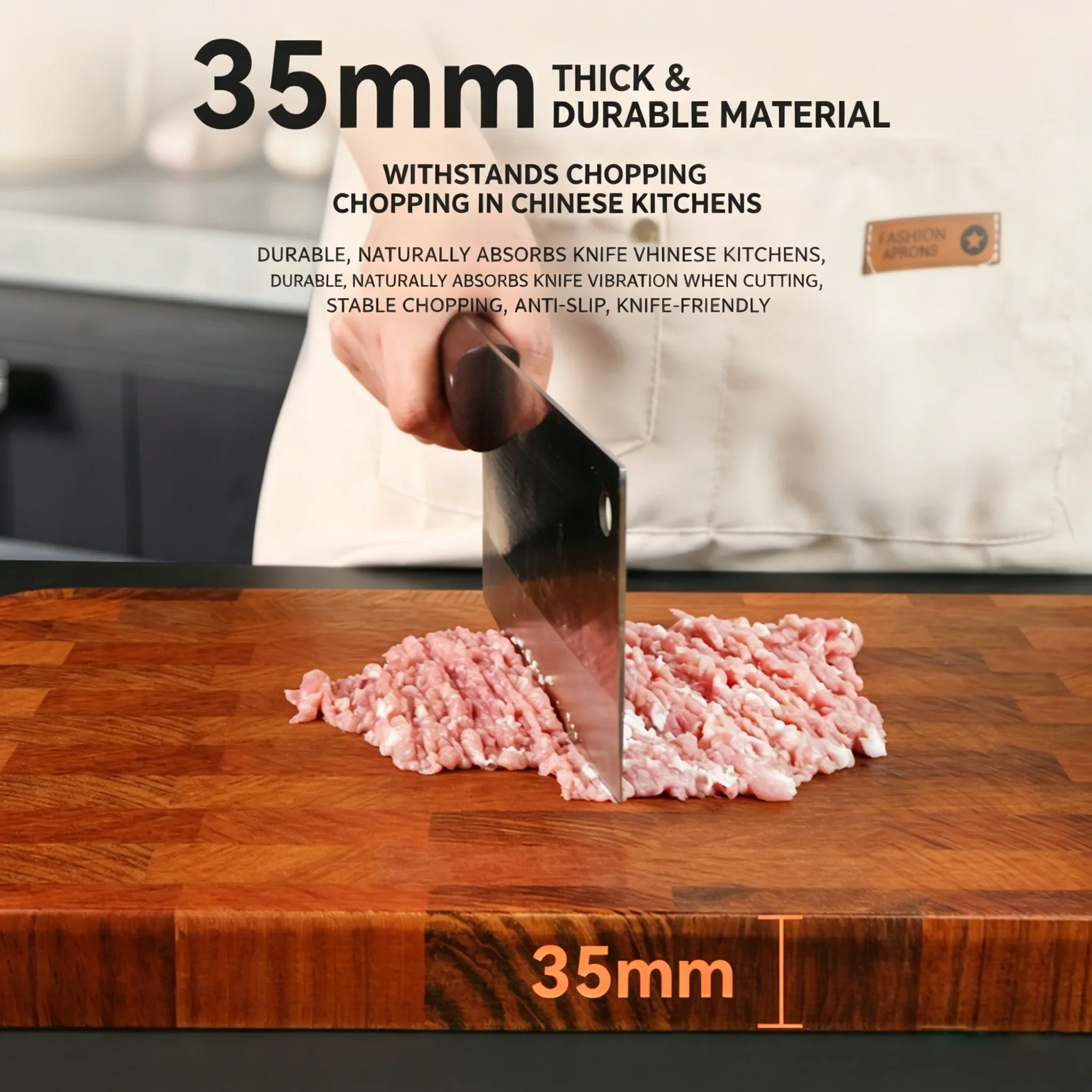 Rosewood Cutting Board Solid Wood Double-Sided Chopping Block Mortise and Tenon Joint Thick Anti-Mold Kitchen