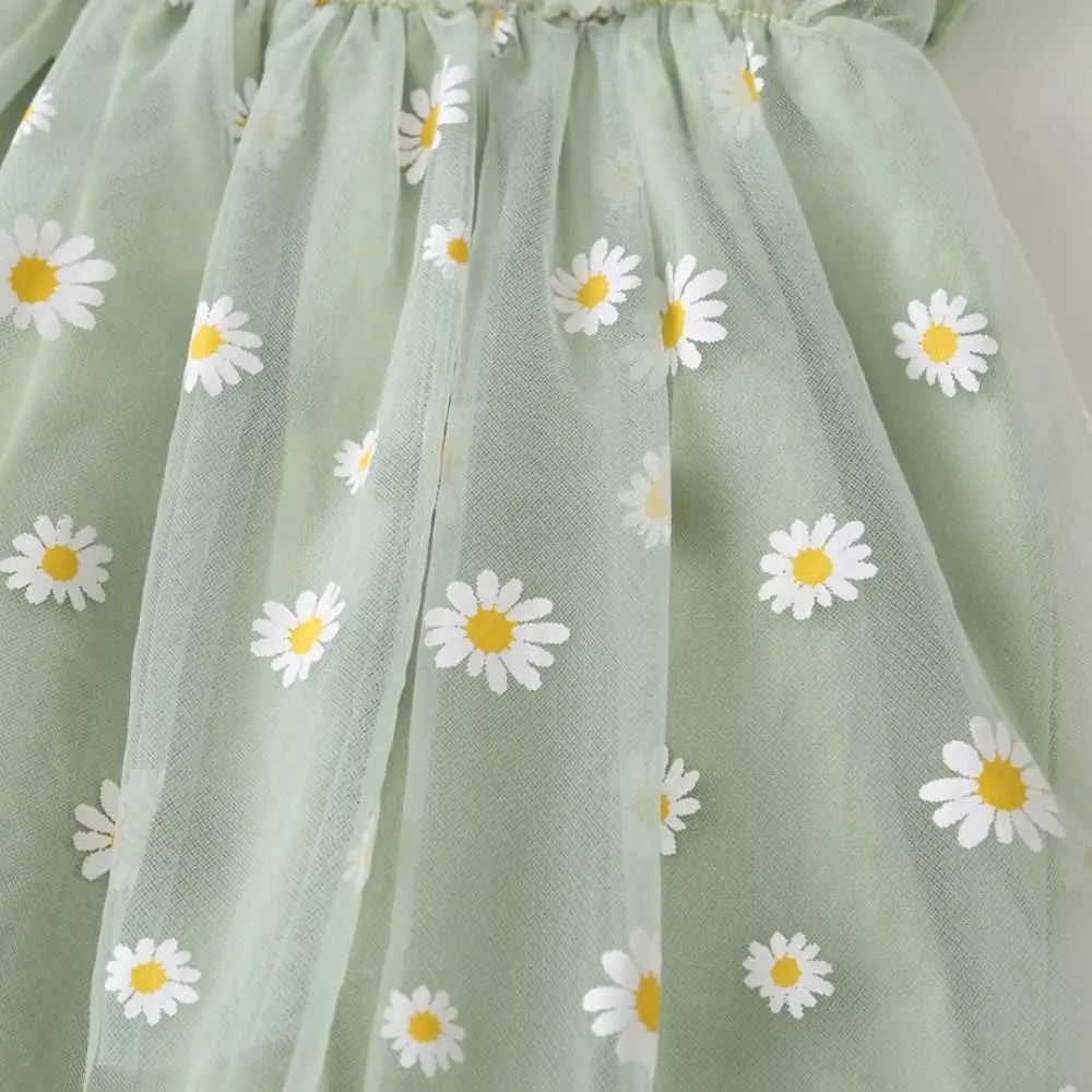 Mesh Flower Baby Princess Dress with Hat Loose Sleeveless Baby Climbing Suit Infant Romper Sweet Thin Toddle Jumpsuits