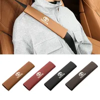 For Toyota Car Pu Leather Seat Belt Shoulder Protection Set Interior Accessories Gazoo Racing Corolla Crown Yaris Chr Auris Rav4